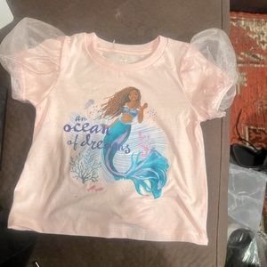 Little Mermaid 2023 t-shirt, 3T pink